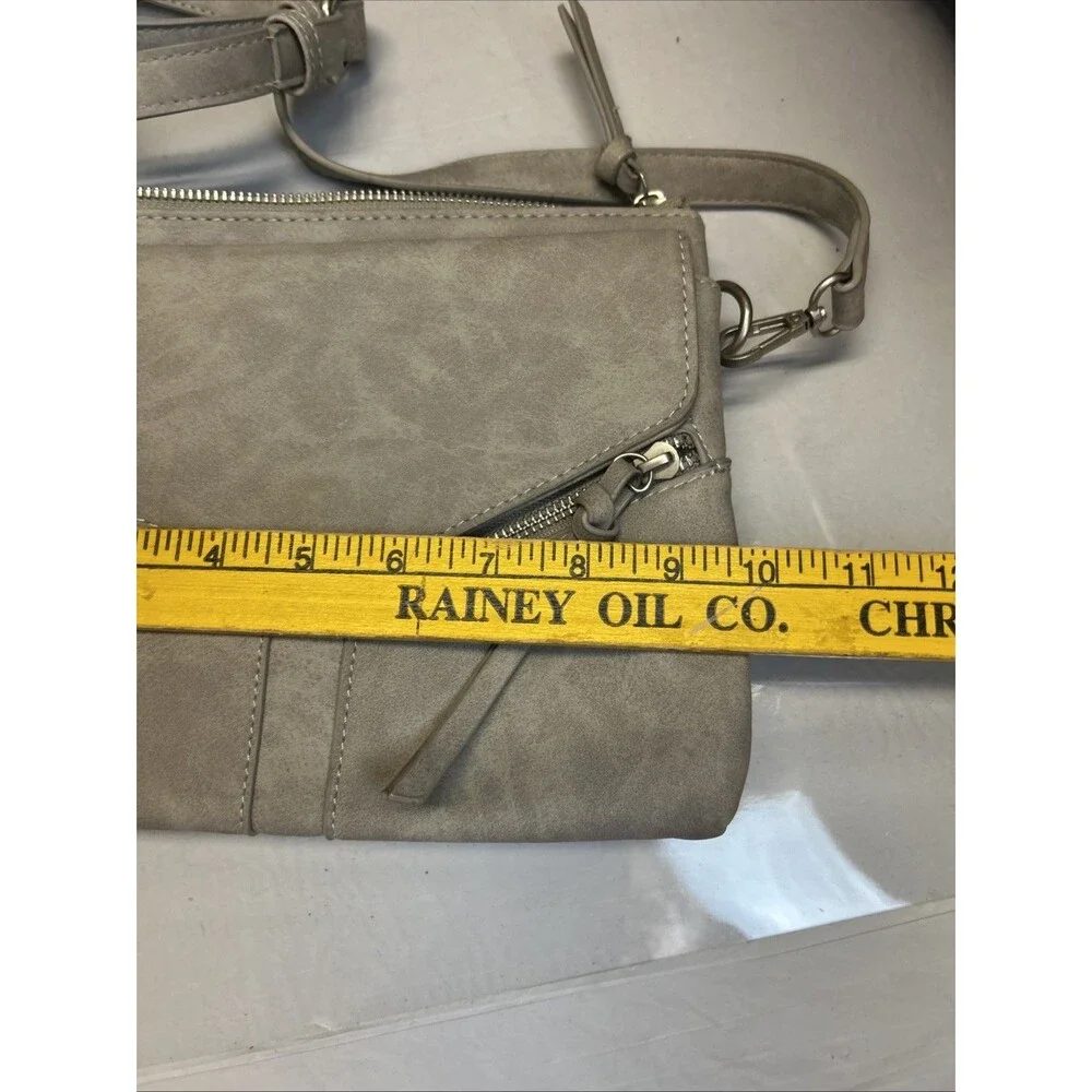 Women’s Gray Suede Crossbody Purse Bag Tassels Western Boho Travel Festival Chic